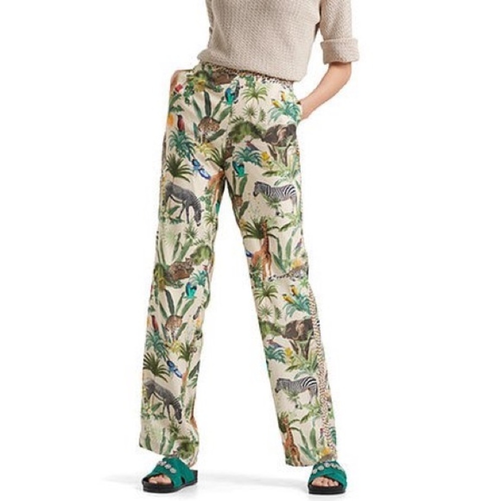 NWOT MARC CAIN silk jungle safari lounge pants